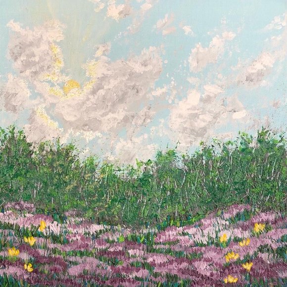 Morning Has Broken 8 x 8 Acrylic Painting